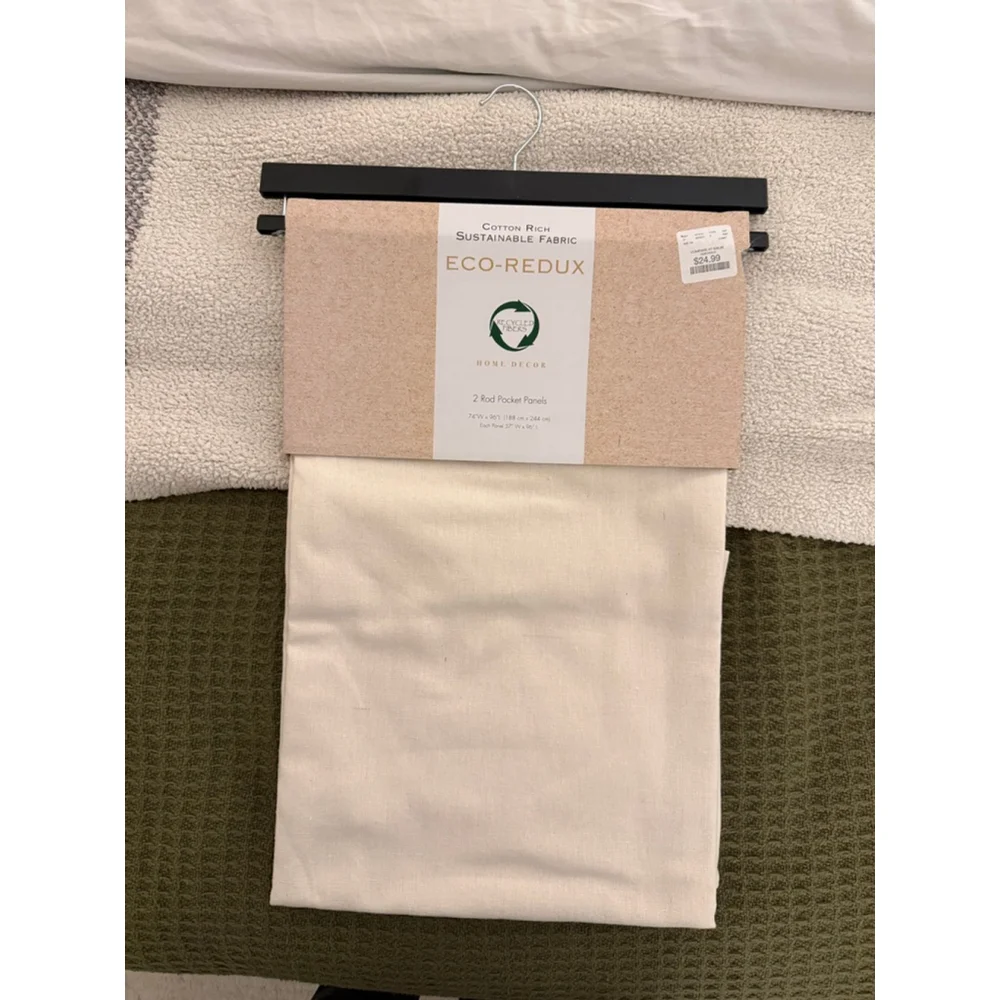 ECO-REDUX Beige Home Decor Curtains & Drapes One Size